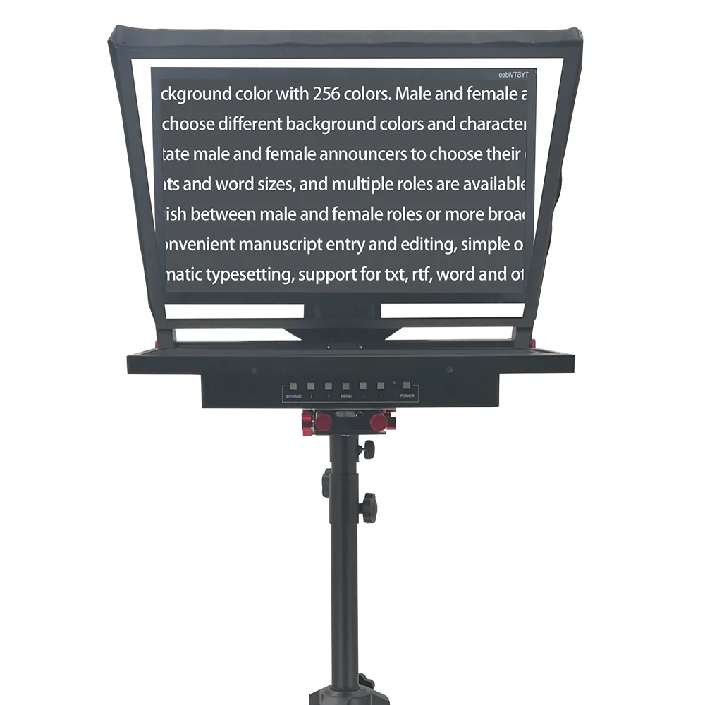 

24M1 TELEPROMPTER FactoryOutlet 24 Inch Single Built-in Monitor For Live Broadcast Studio With Wireless Remote And Tripod