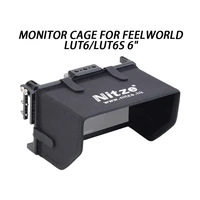 nitze for feelworld lut6 lut6s monitor cage with hdmi cable clamp and ls5 c sunhood for screen monitor rig protective cage