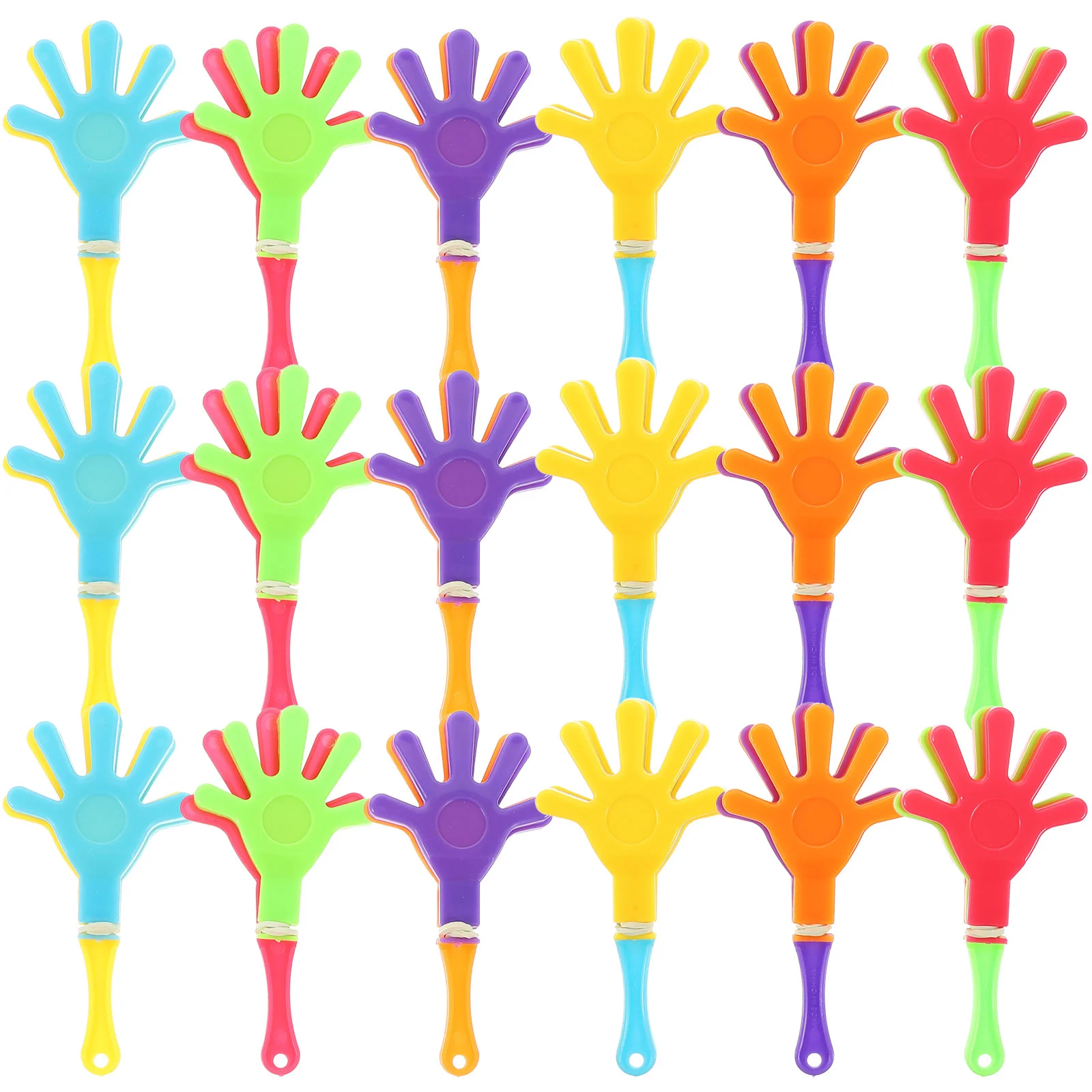 

50 Pcs Noise Makers Party Favors Football Plastic Colored Hand Clappers Prank The Cheer