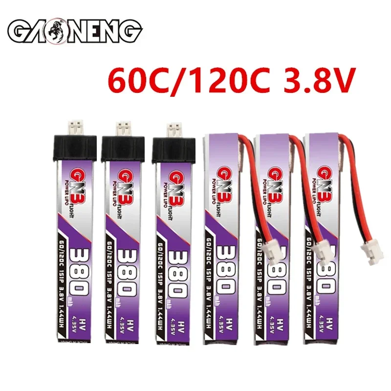 Max 120C GNB 1S 3 8 В 380 мАч Lipo аккумулятор для UK65 US65 Happymodel Mobula7 Snapper BetaFPV 65S Drone 60C PH2.0 Plug Battery