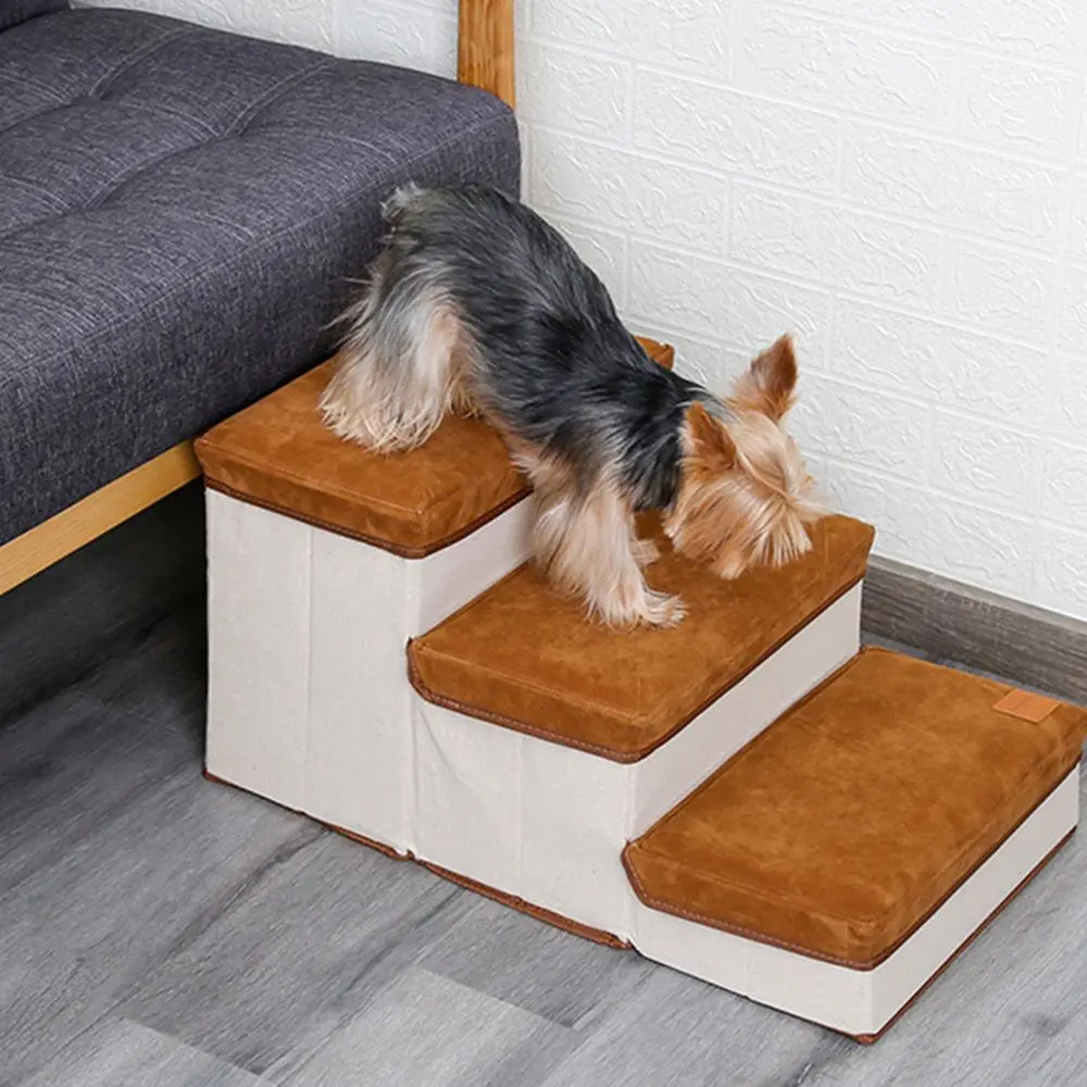 Dog Stairs Ladder Ladder Storage Ladder Sofa Pet Furniture Puppy Cat Pet Supplies Three Floors Storage Box Pet Furniture Sofa