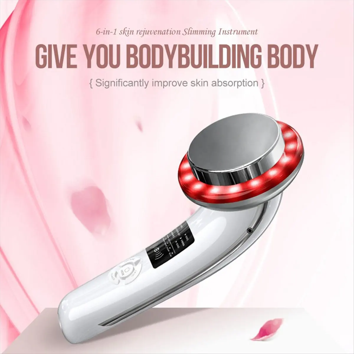 Фото НОВИНКА: Ультразвуковой кавитационный EMS-аппарат для похудения 6-в-1, гальванический ультразвуковой массажер для тела, инфракрасные терапевтические инструменты с LED-подсветкой, вилка стандарта ЕС №5