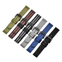 nylon strap 18mm 20mm 22mm quality canvas replacement band for samsung galaxy watch3 45mm 41mm s3 huawei watch gt 2 amazfit bip