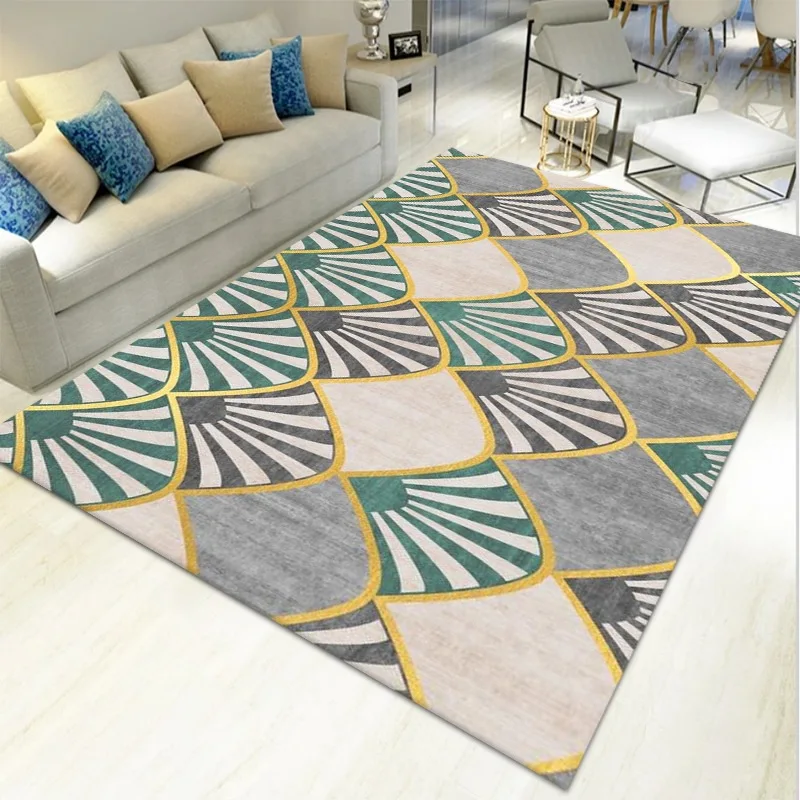 

Crystal Velvet Carpet Floor Mat Bedroom Living Room Sofa Rug Nordic Style 3d Floor High Quality Living Room Mat Rug