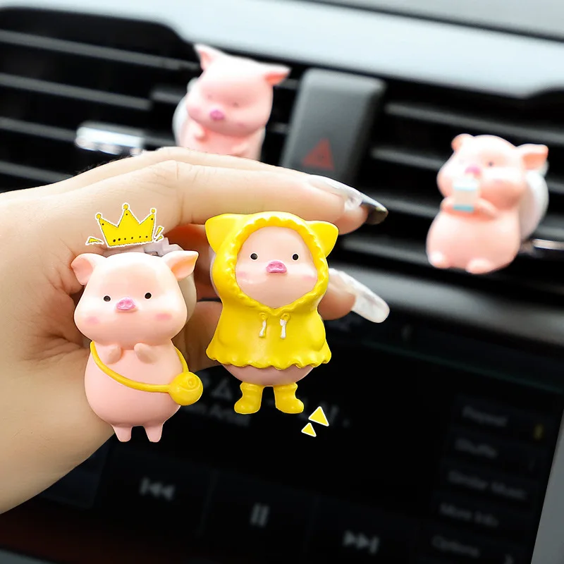 

Cute Pig Car Air Freshener Air Conditioning Outlet Decoration Car Accessories Interior Car Aromatherapy Clip Perfume Clip