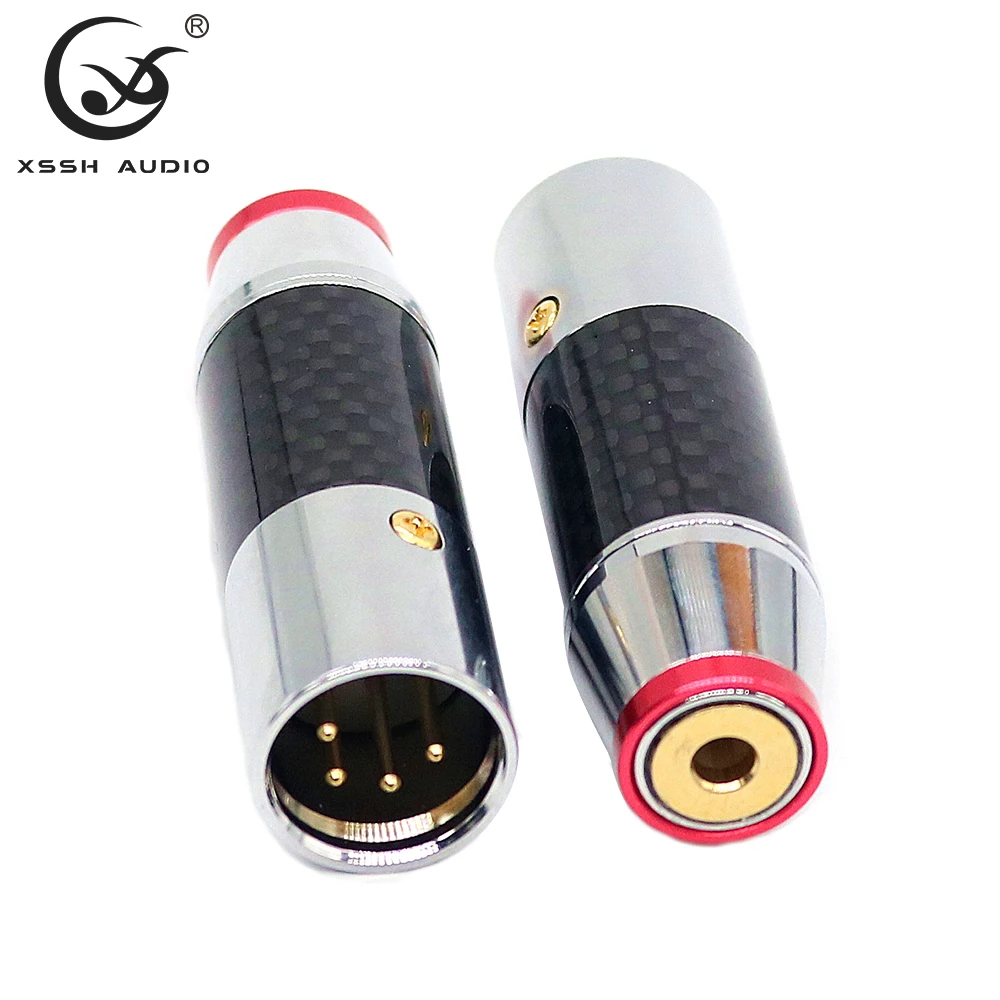 Аудиоразъем HiFi XSSH 4-контактный штекер XLR-гнездо 2 5 3 4 мм для наушников позолоченный