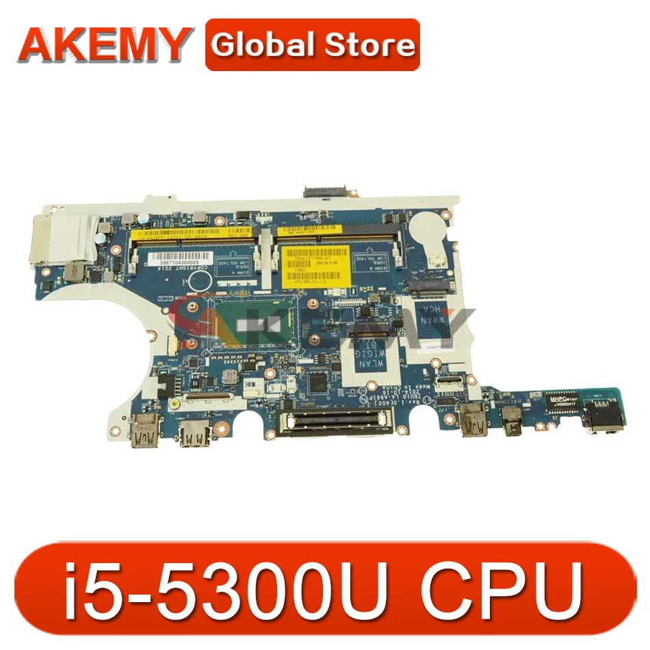 

Laptop motherboard FOR Dell Latitude E7450 0R1VJD CN-0R1VJD LA-A961P with i5-5300U CPU Fully tested and works perfectly