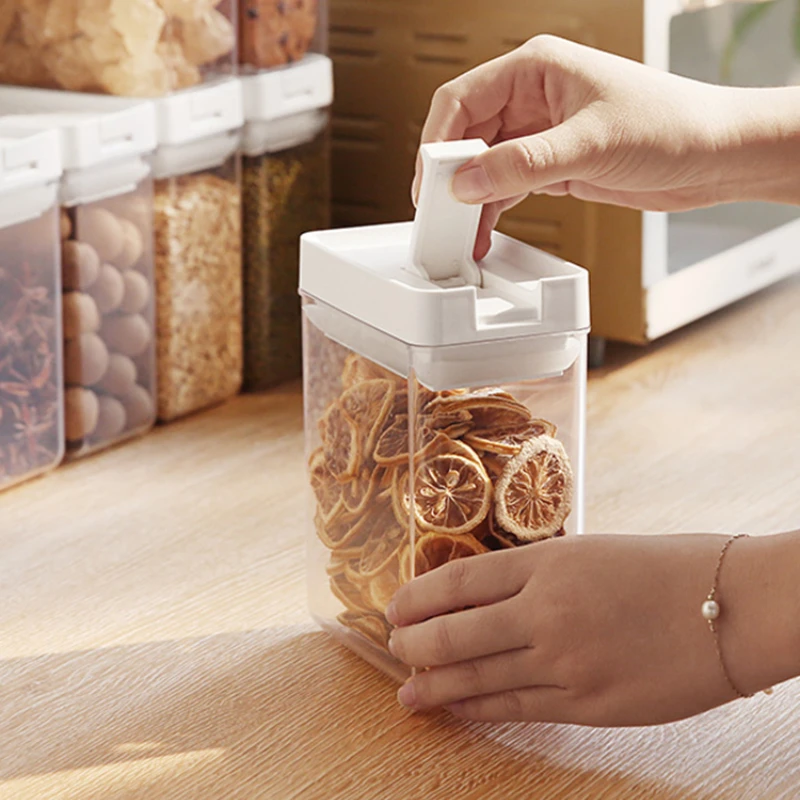 

Coffee Food Storage Jar Sealed Spices Herbs Cereal Container Storage Jars Bottle Square Storage Kitchen Accessories