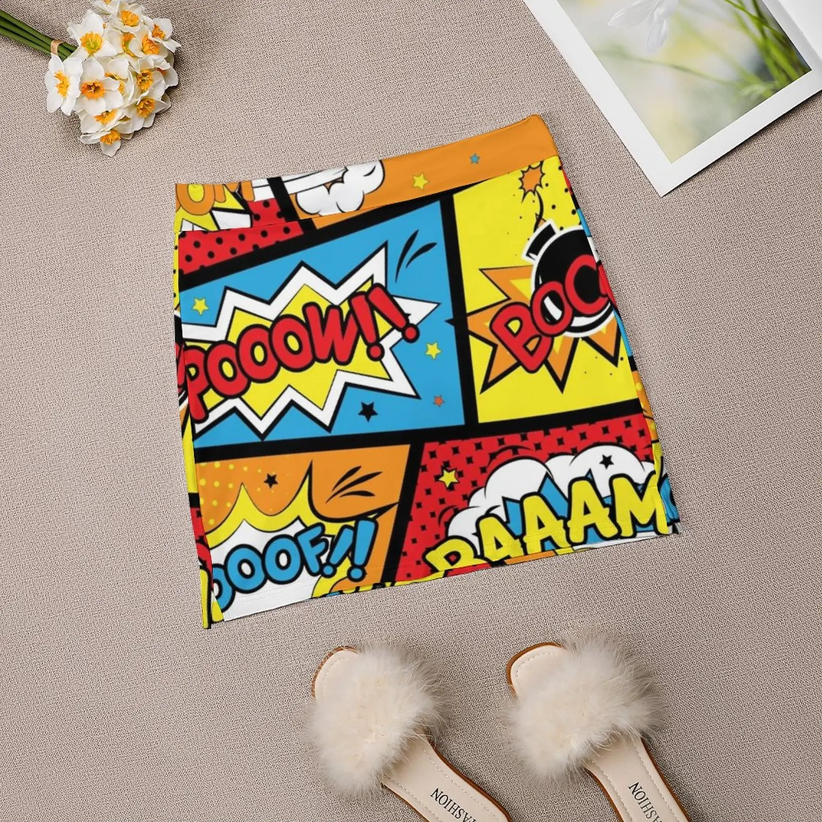 Юбки Comic Pop Art Explosions Bomb Женская мода 2022 брюки мини-юбки офисная короткая юбка в