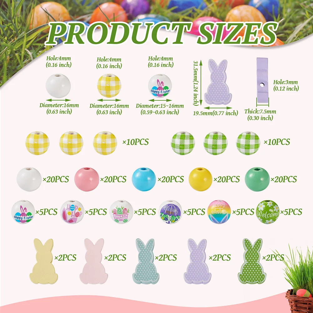 160 шт./набор круглые бусины из натурального дерева