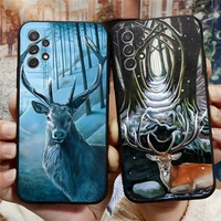 forest deers phone case for samsung note 20 10 9 8 pro plus ultra m80 m20 m31 m40 m10 j7 j6 prime black soft funda%c2%a0shell