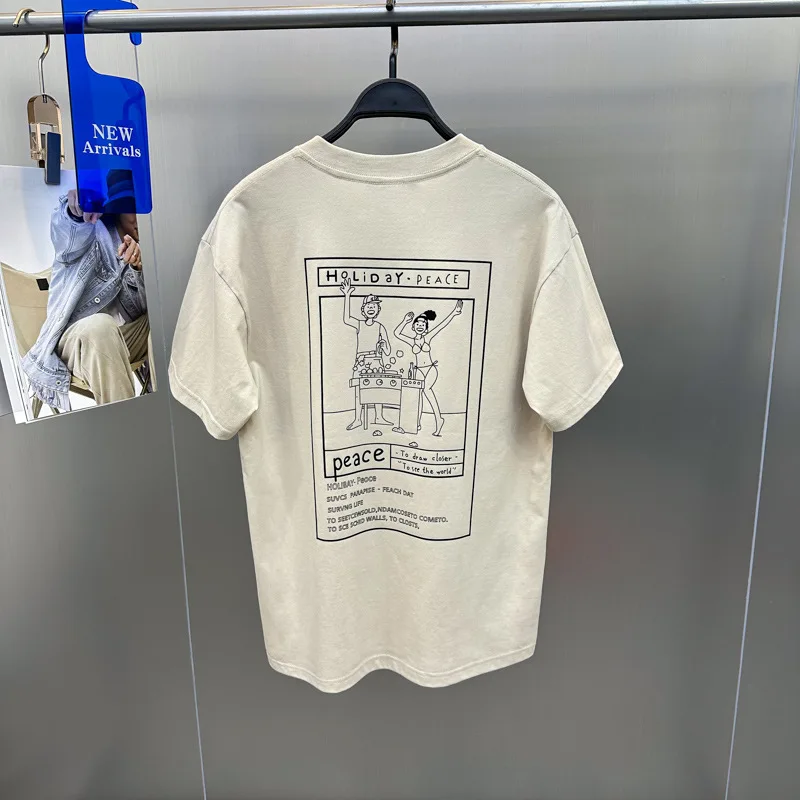 Футболка мужская с коротким рукавом повседневная брендовая свободная парная