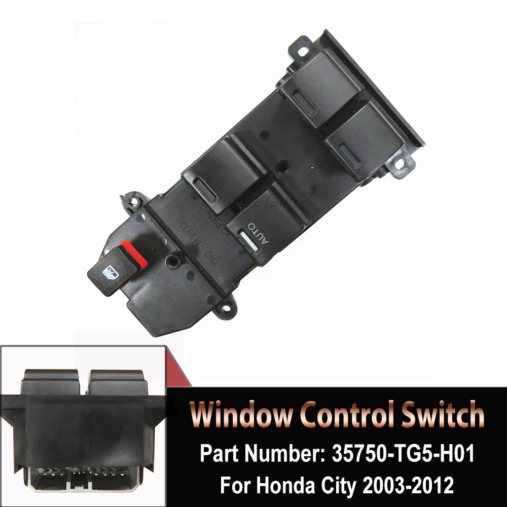 

35750-TG5-H01 New Electric Power Window Master Control Switch For Honda City Fit 2003-2010 2011 2012 35750TG5H01 Car Accessories