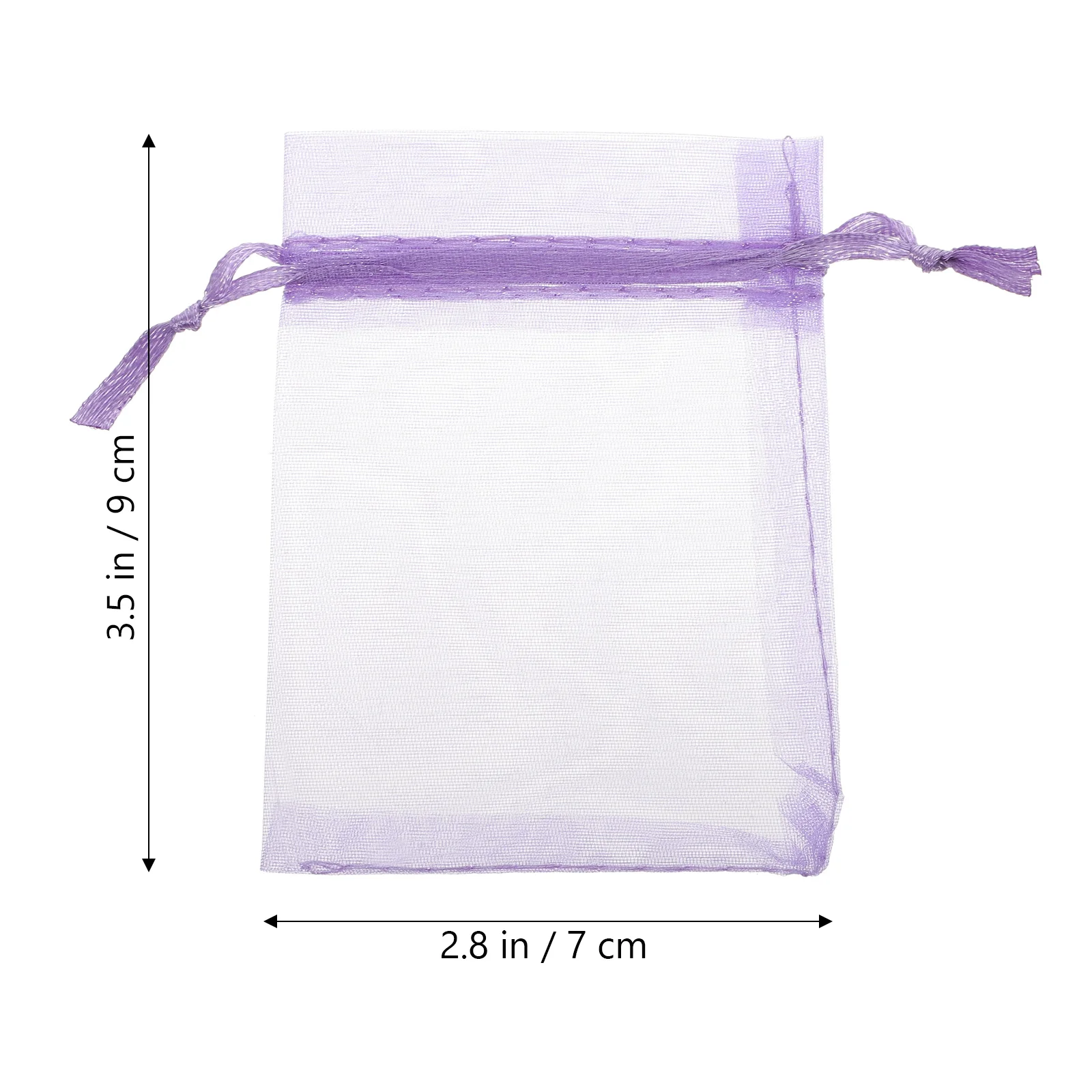 

50 Pcs Organza Gift Bag Candy Bags Clear Biscuit Drawstring Mesh Lavender Gifts