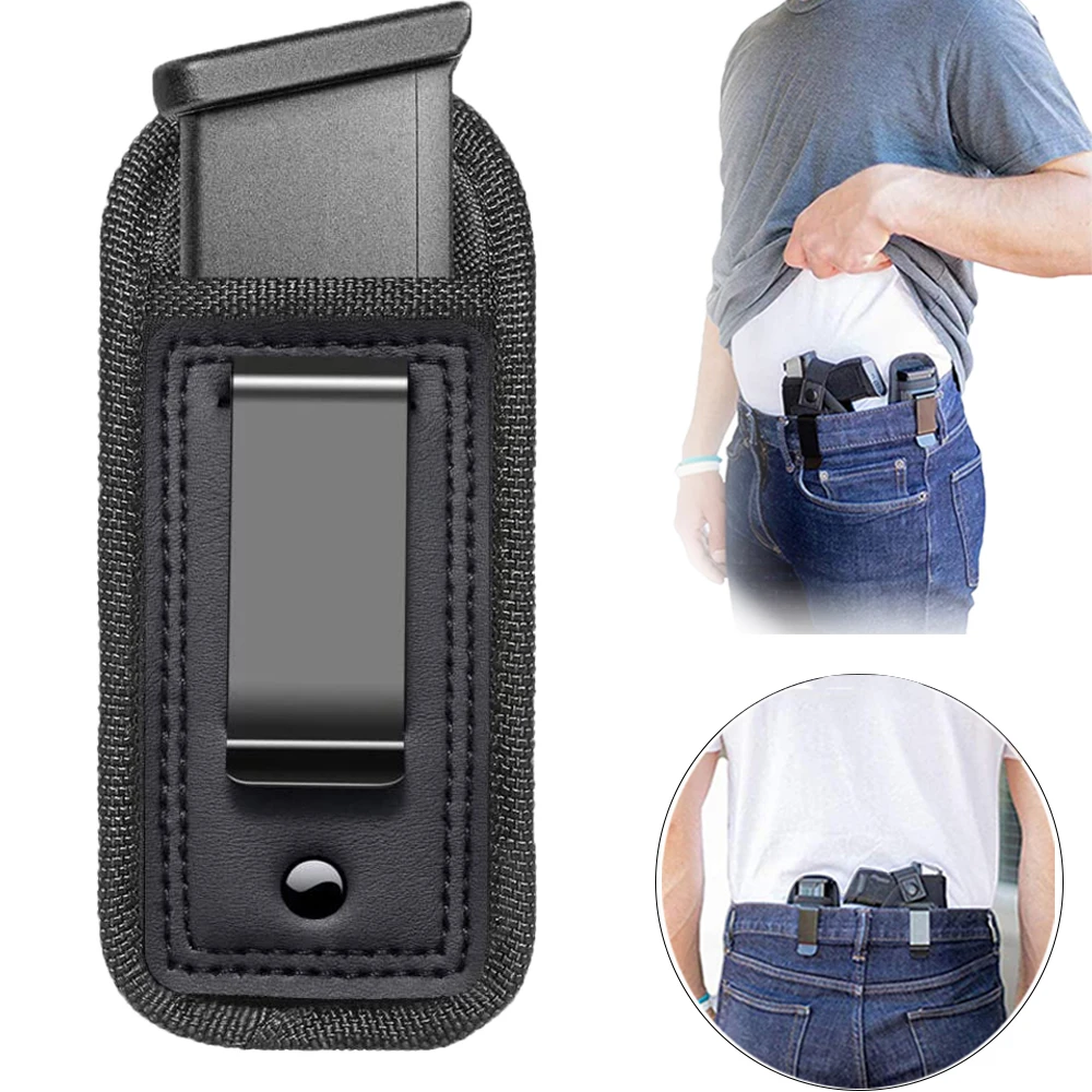 

Tactical Magazine Pouch Holster Military Concealed Pistol Carry Case Outdoor Mag Waist Belt Pouch with Clip for Glock 17 19 1911