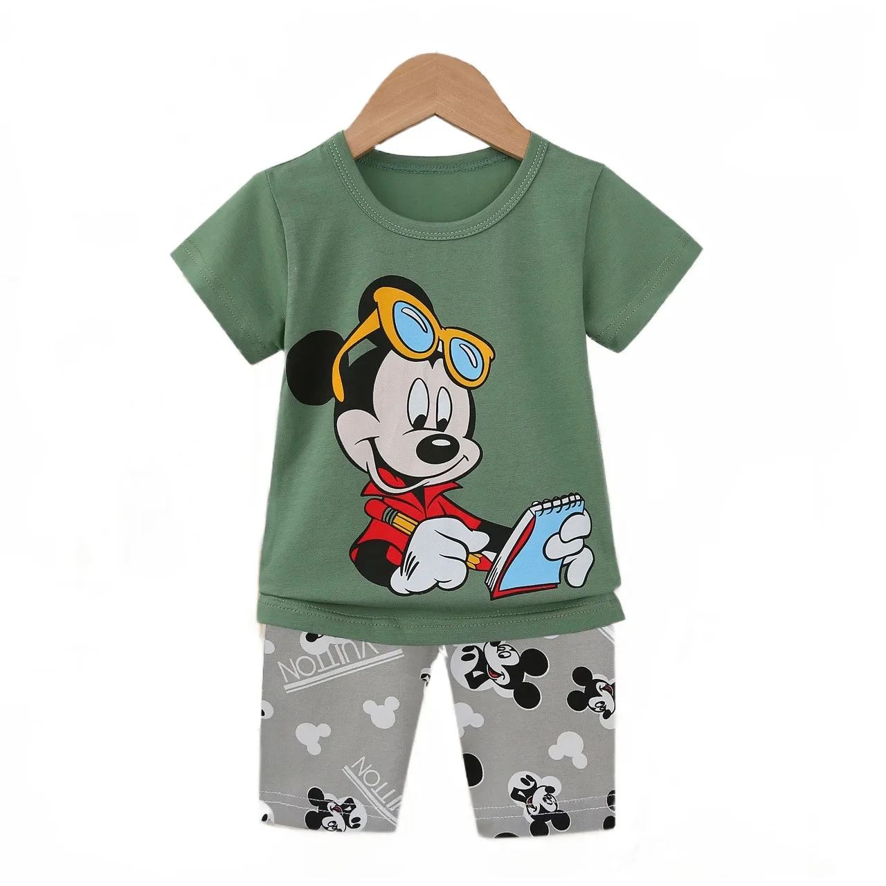 

summer High quality Cotton Baby Clothes Set Casual Tops Shorts For Boys Girls Set Toddlers 2 Pieces Kids Baby Outifs Clothing