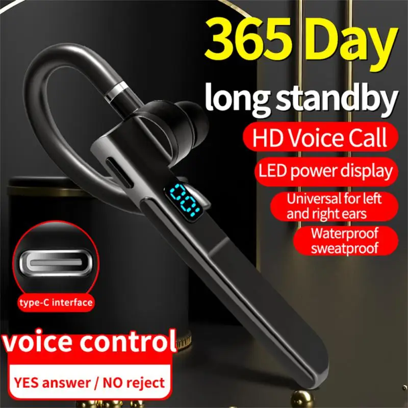 

Smart Headphones Hands-free Business Wireless Bluetooth Earphone With Mic Waterproof Headset Driving Noise Reduction Earplugs