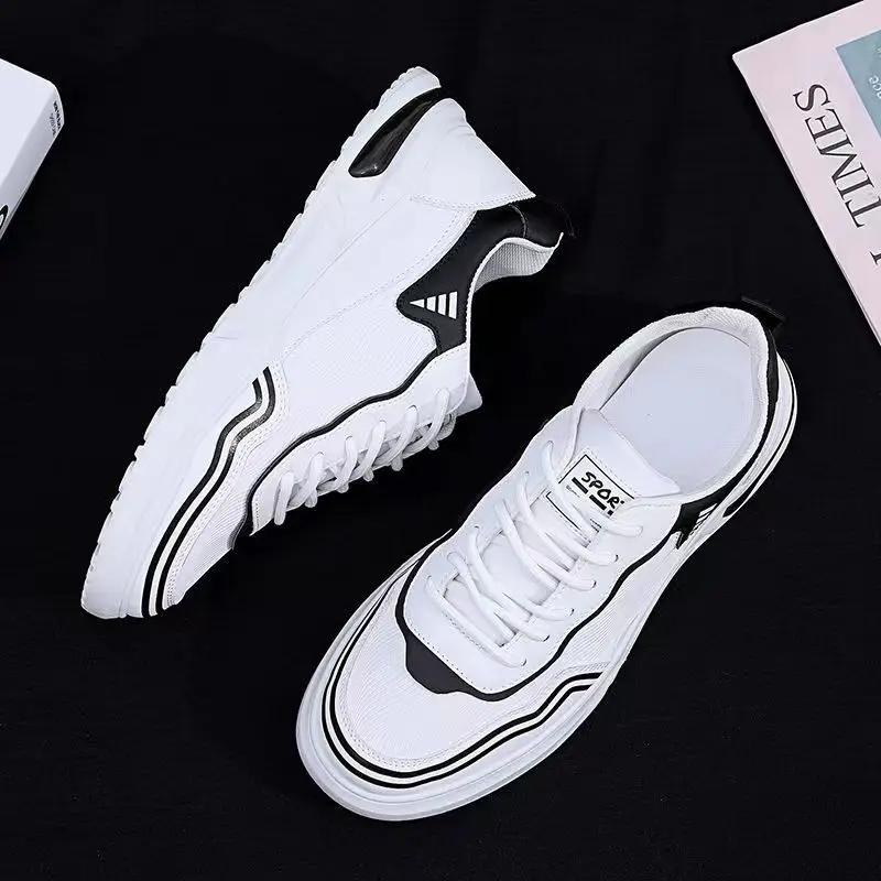 

Spring Men's White Casual Sneakers Autumn Vulcanized Shoes Boys Tenis Shoes Male Sneakers Soft Sole For Men SY6-282