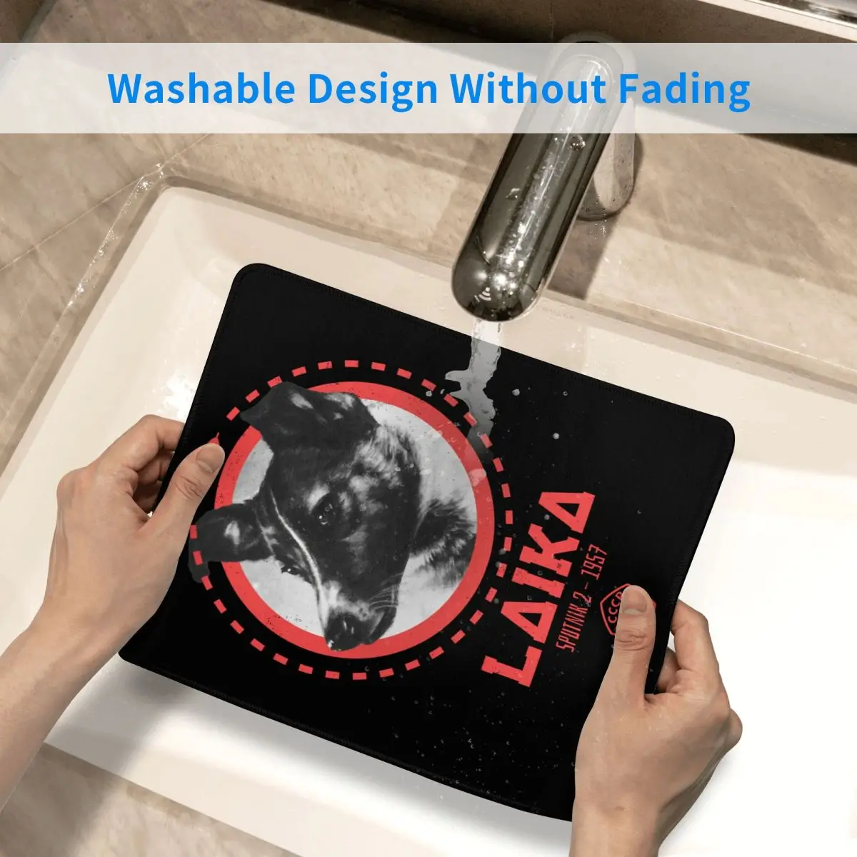 Винтажный игровой коврик для мыши с надписью Space Dog |