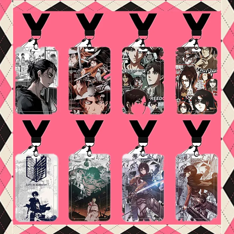 

Ремень для ключей «атака на Титанов» Эрена, брелок для удостоверения личности, кредитной карты, подвесной шнурок, аксессуары