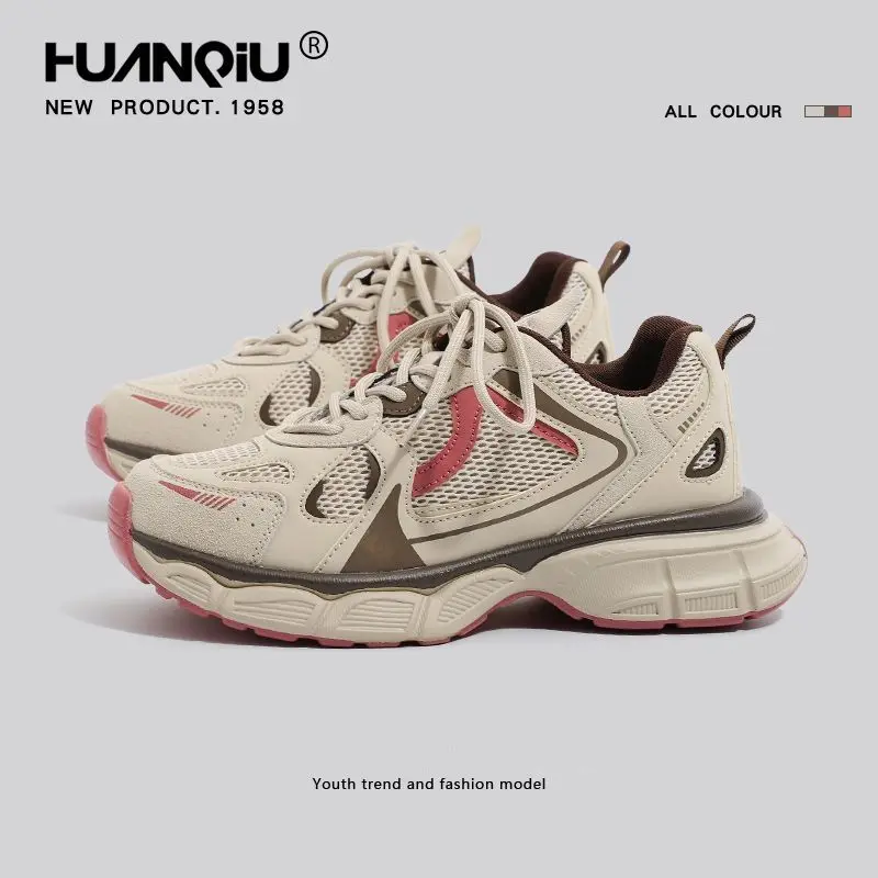 

New Designer Women's Casual Shoes High Street Daddy Shoes Fall Trend Top Platform Girls Running Sports Sneakers