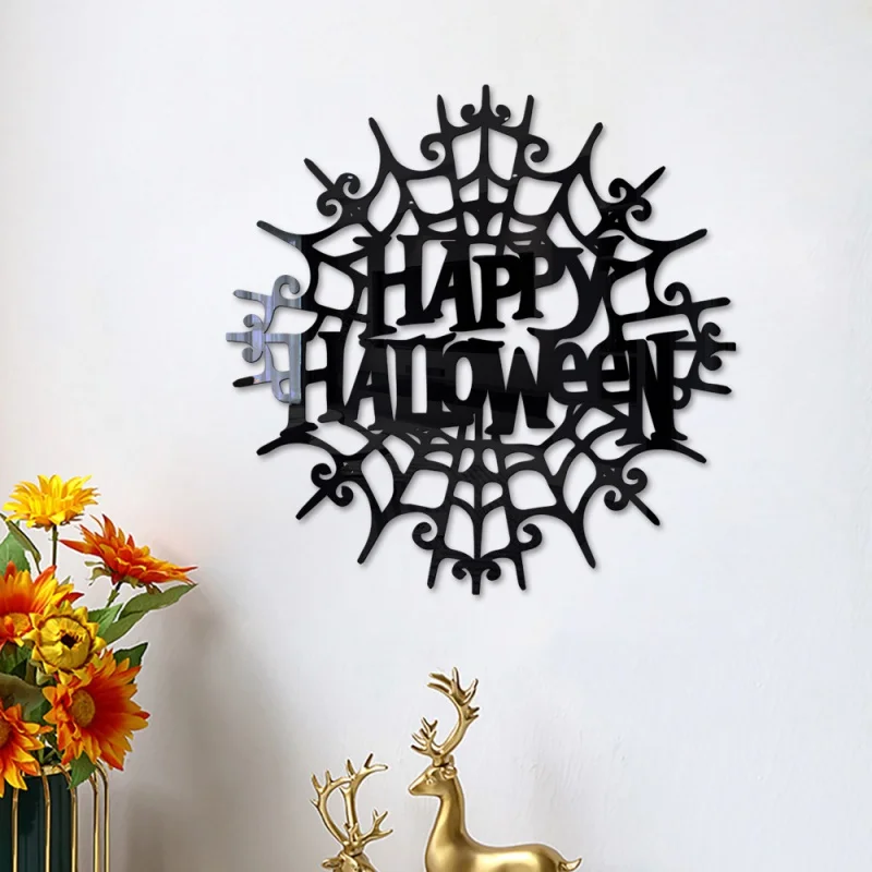 

[Wall Ornament] JM 9.26 Million Holy Festival Happy Helloween Acrylic Mirror Stickers Three-Dimensional Self-Adhesive Holiday De