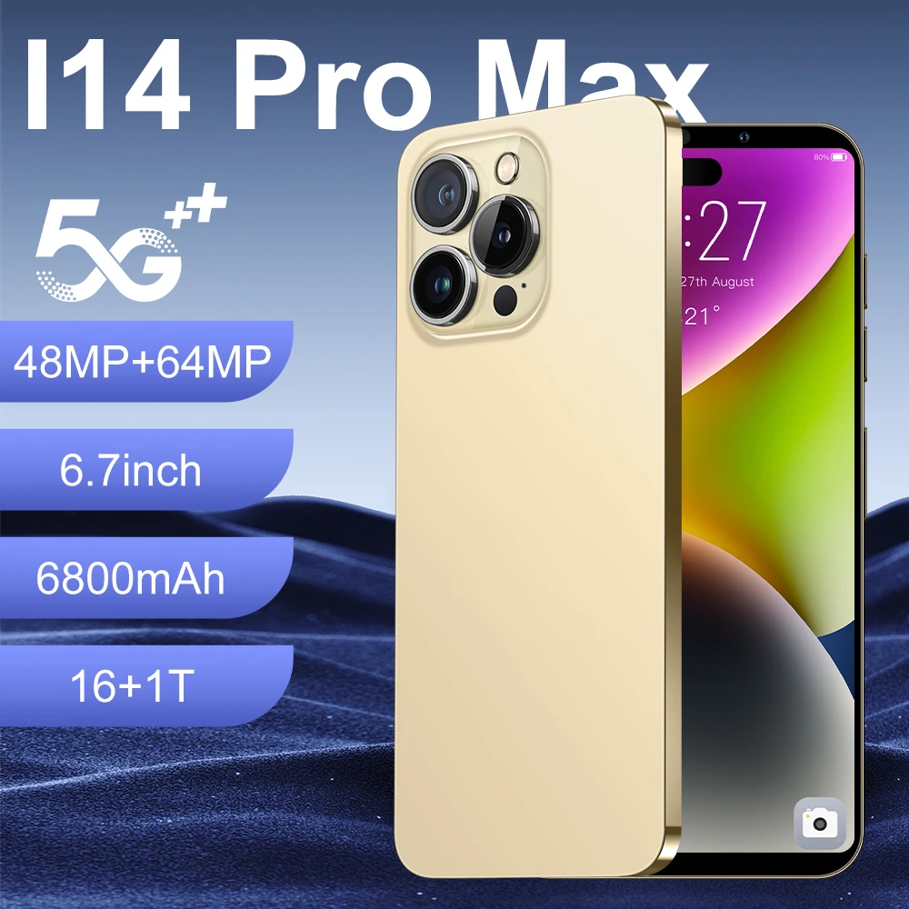 

Смартфон i14 Pro Max, 16 ГБ + 1 ТБ, 2022 дюйма, 6,7 мАч