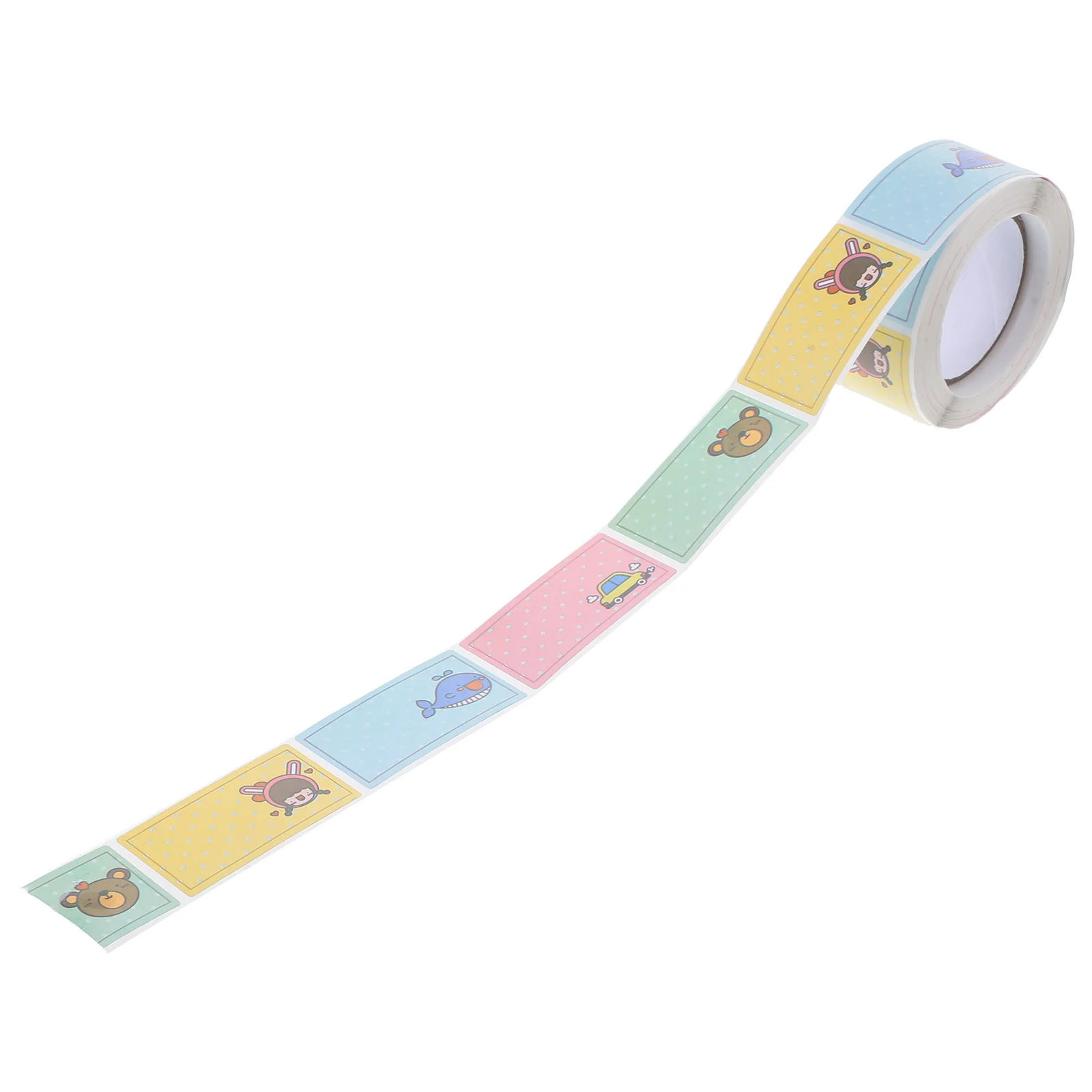 

1 Roll of Name Label Tags Colors Name Tags Classified Marking Stickers Self-adhesive Category Tags