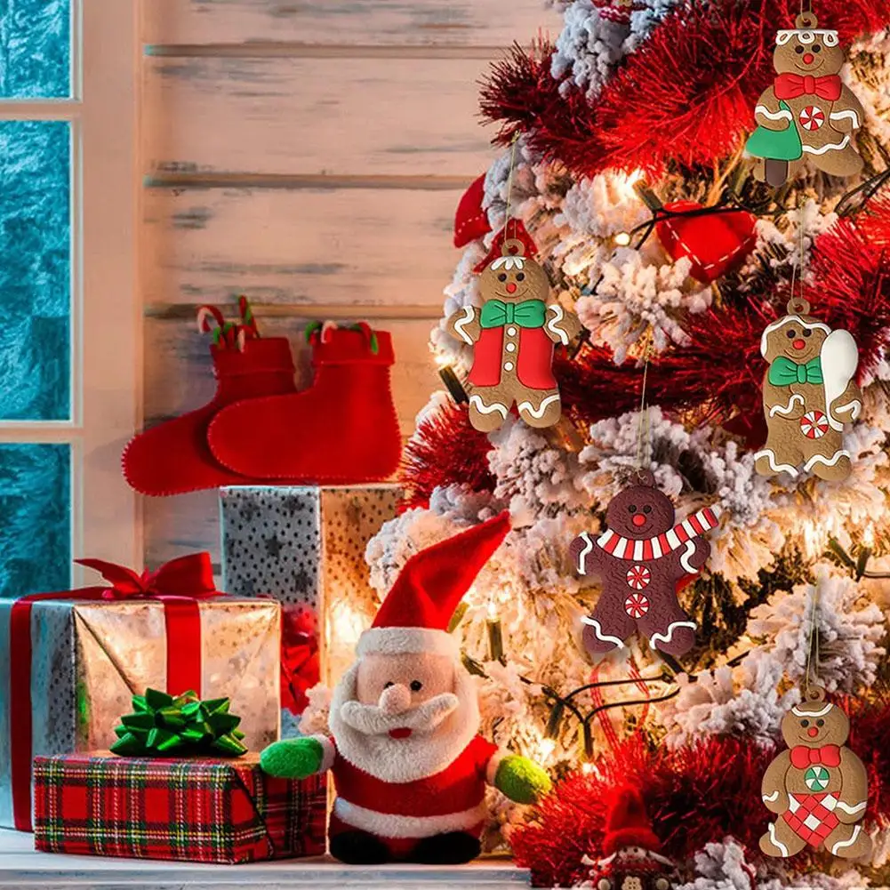 12 шт. пряничные мужские подвески украшение для рождественской елки подвесное