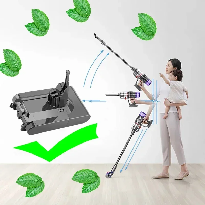 Фото Сменный аккумулятор для Dyson V8, 12800 мАч, 21,6 в, без шнура №4