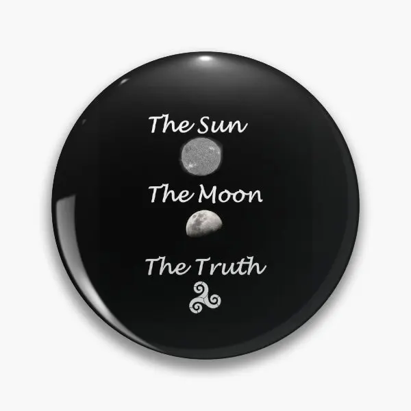 Мягкая заколка-пуговица с изображением Солнца и Луны правды женское украшение