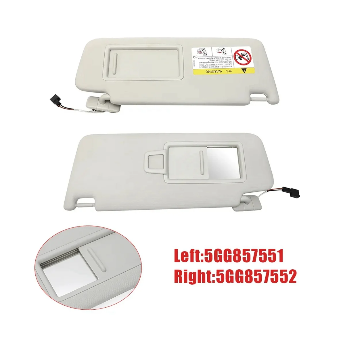 Передняя Солнцезащитная панель автомобиля с зеркалом для макияжа VW Golf 7 SportsVan Jetta