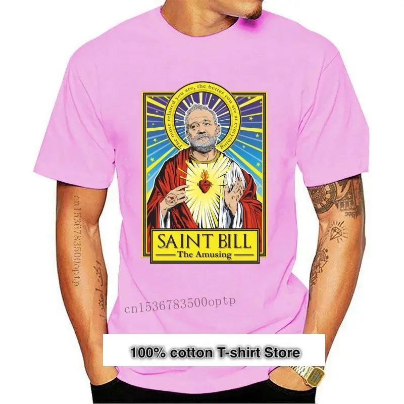 

Camiseta 100% de algodón con cuello redondo para hombre y mujer, camisa con estampado personalizado de Saint Bill, Murray, nueva