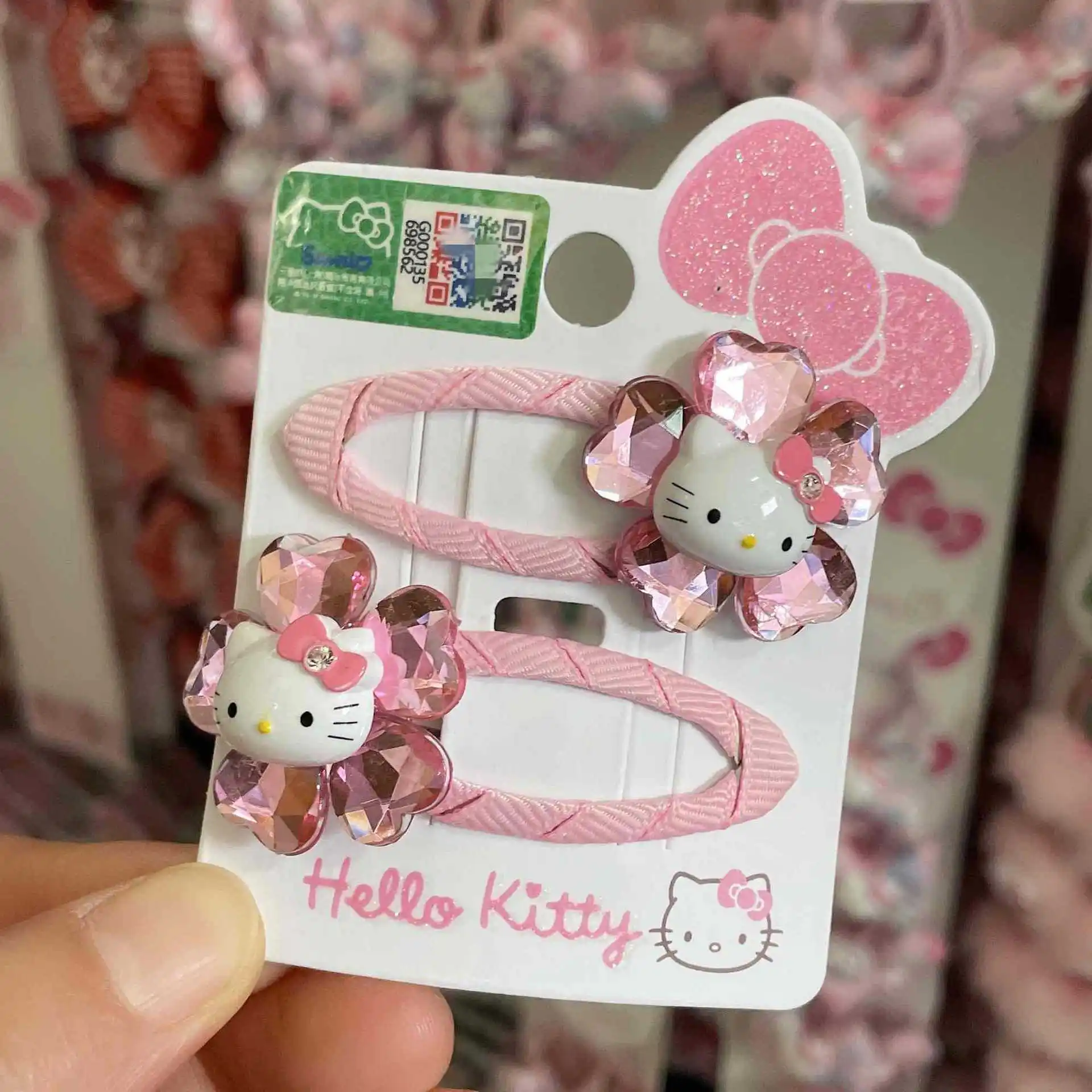 

Hello Kitty Children Hair Accessories Hello Kitty Headdress Crystal Acrylic Barrettes