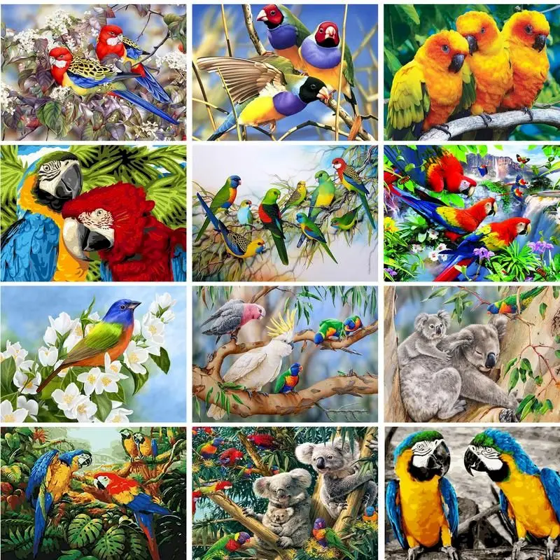 

GATYZTORY DIY Painting By Numbers Bird Animal For Adult Children Drawing On Canvas HandPainted Painting Art Gift Home Decor Gift
