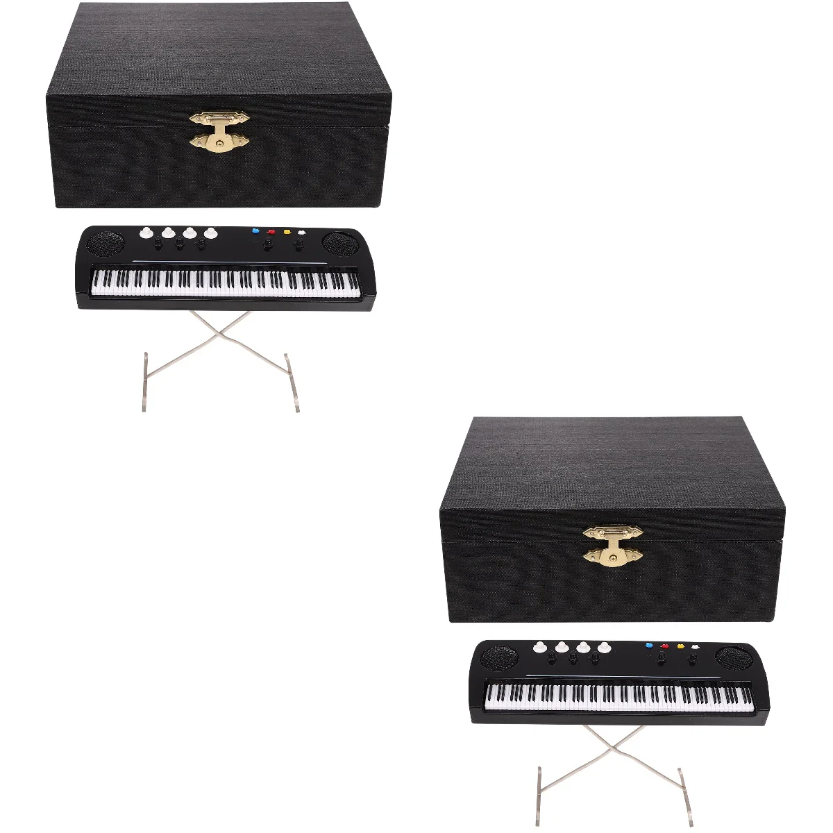 

Mini Electronicinstrumentmusical Woodentoys Gifts Toy Birthday Pretend Gift Wood Miniature Keyboard Kids Decoration