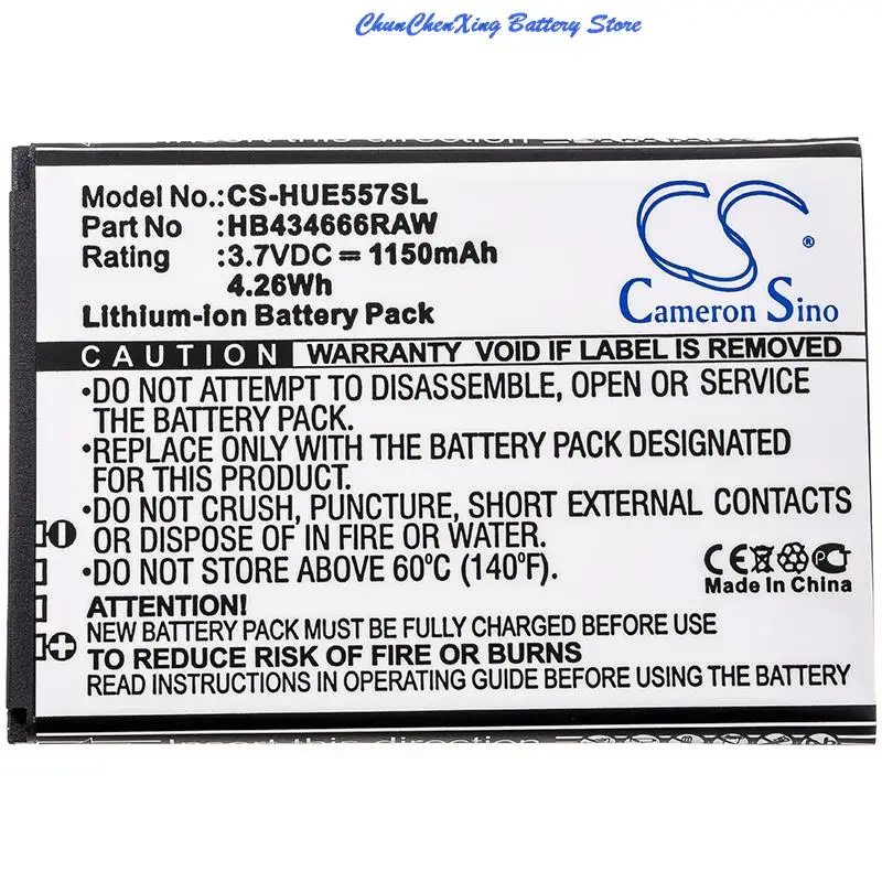 

Cameron Sino 1150mAh Battery for Huawei E5573 E5573S E5577 E5575 E5575S E5577C E5573s-856 E5573s-852 E5573s-806 E5573s-320