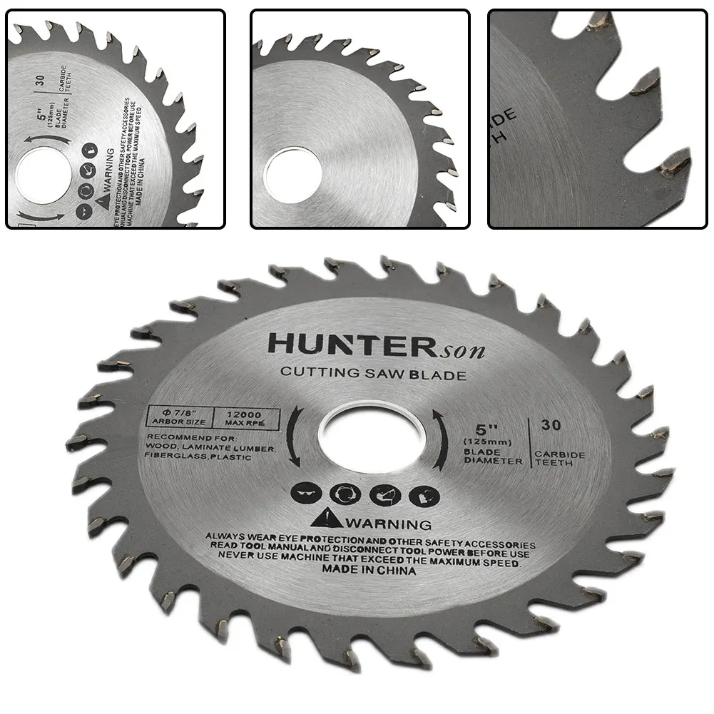 

5inch TCT Circular Saw Blade Carbide Tipped Dremel Wood Cutting Disc Woodworking Tool 30T Parkside Angle Grinder Renovator
