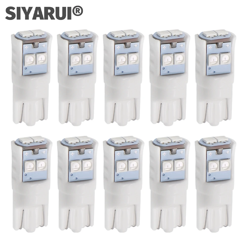 

10 шт. керамичессветодиодный Светодиодная лампа T10 Canbus W5W 168 194, светодиодная лампа 3030 SMD, автомобильная купольная лампа для чтения, Освещение н...