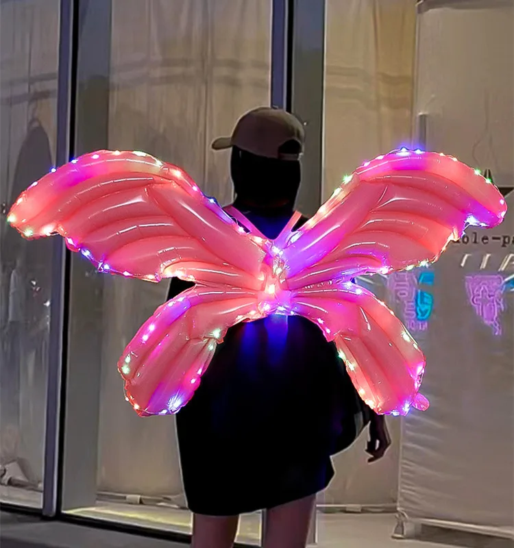 

Halloween Demon Bat Wings Inflatable Glow Butterfly Wing Balloons Birthday Atmosphere Set Up Children's Toy Party Props
