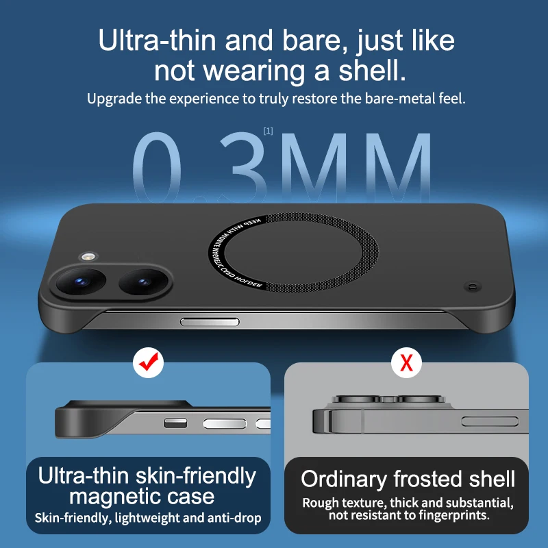 Фото Роскошный тонкий чехол без рамок для Xiaomi Poco X8 Pro X8Pro 5G, ударопрочная жесткая задняя крышка из поликарбоната с магнитной беспроводной зарядкой Magsafe №3