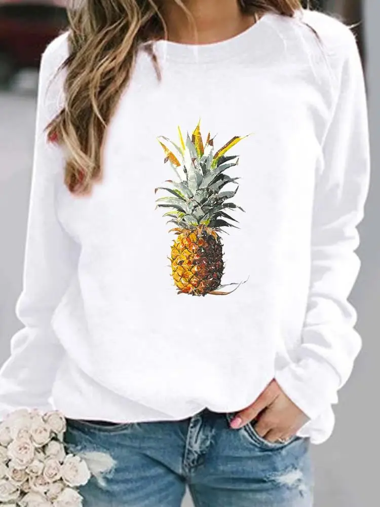 

Woman Autumn Spring Print Female Pullovers Women Clothing Flower Sweet 90s Lovely Ladies Hoodies Casual Graphic Sweatshirts
