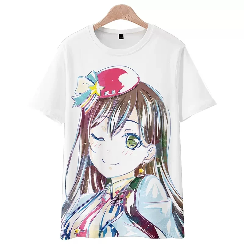 Аниме челка мечта! Футболка Toyama Kasumi с коротким рукавом костюм для косплея