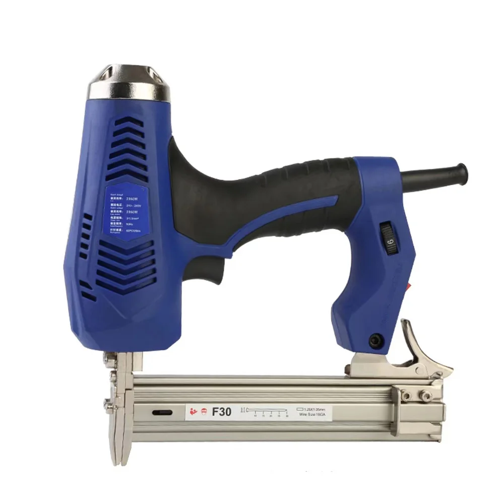 220 В, Электрический строительный степлер двойного назначения для работ по дереву, 45 шт./мин