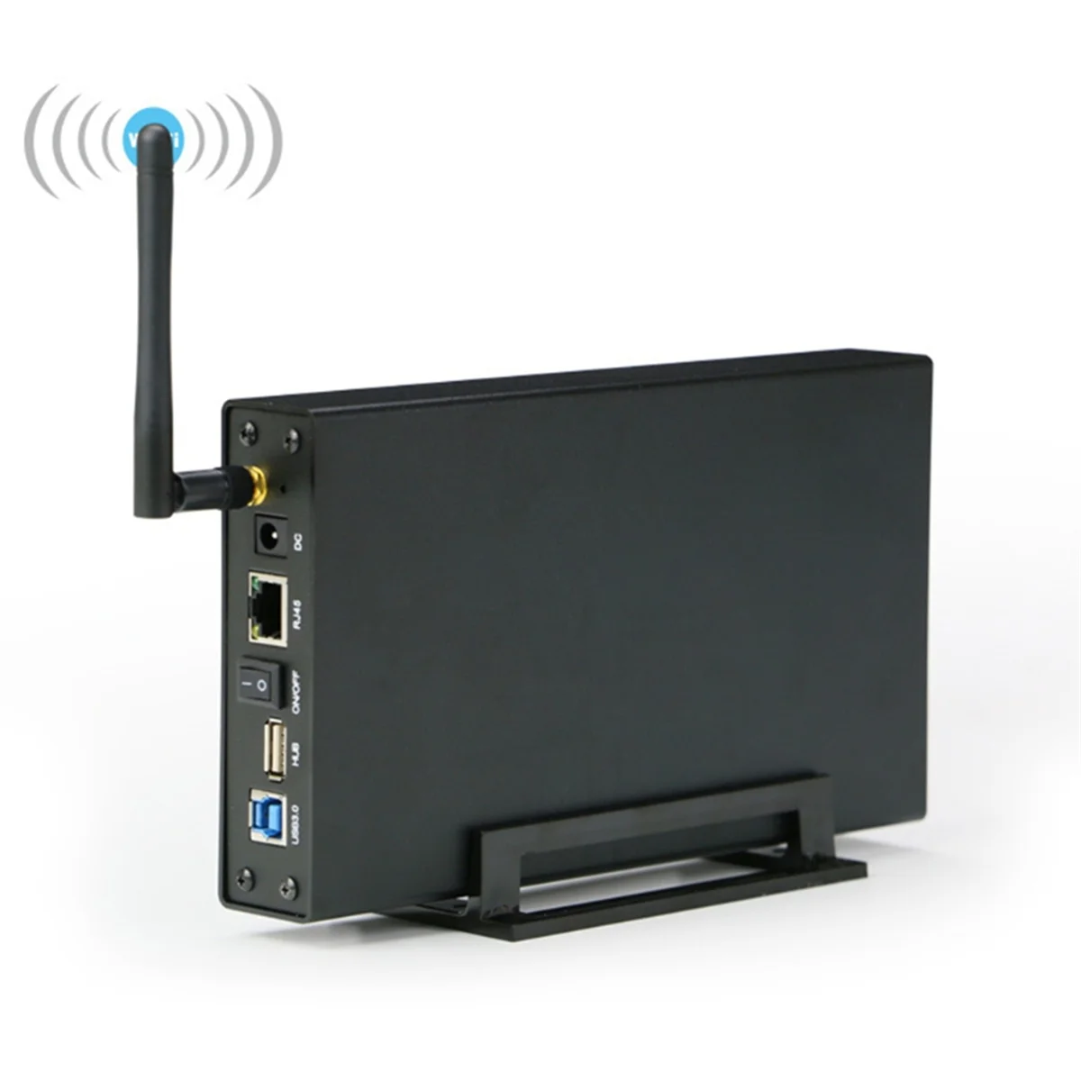 Фото L67A Pro Портативный 3,5-дюймовый HDD SSD Корпус Портативный USB3.0 Rj45 Ethernet NAS Сетевой потоковый сервер для хранения корпуса EU PLUG №3