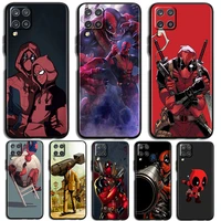 marvel cute deadpool phone case for samsung galaxy a10 a20 a30 a2 core a40 a50 s e a60 a70s a70 a80 a90 black luxury back soft