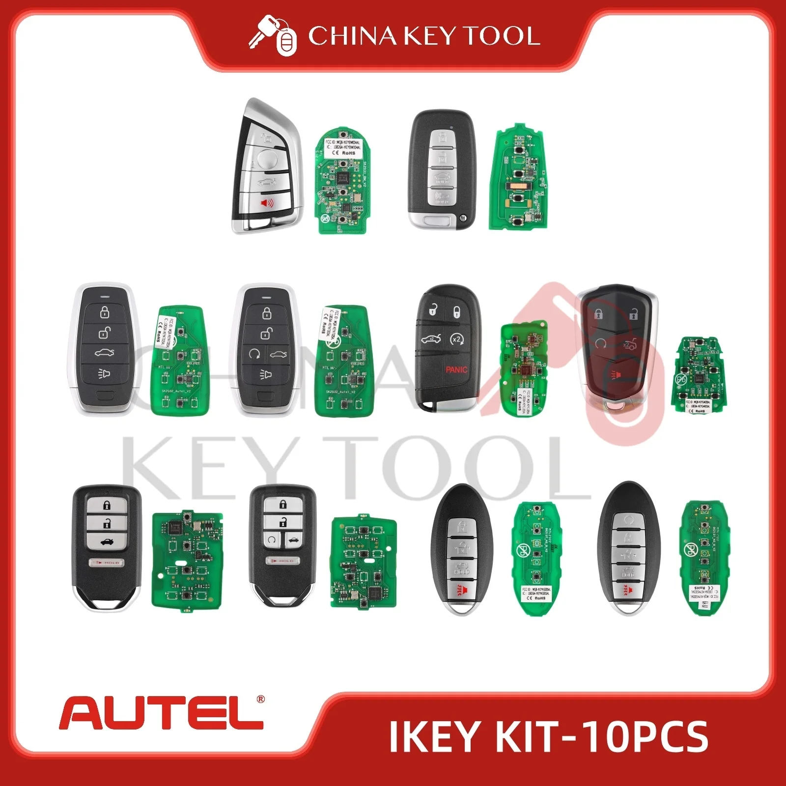

Комплекты из 10 предметов Autel смарт-ключи IKEY IKEYAT004CL AT005BL CL005AL GM005AL HD004AL HY004AL NS004AL NS005AL BW004AL