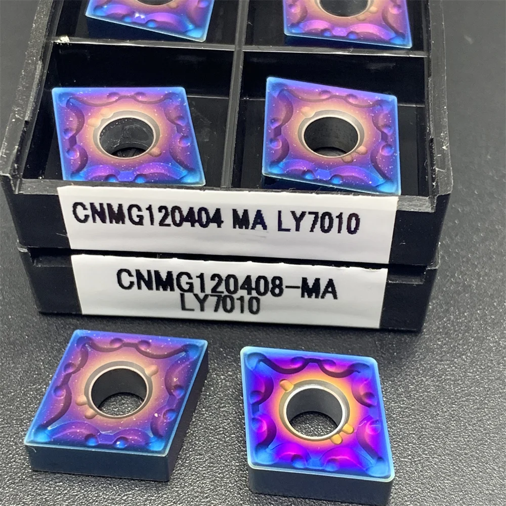 

High Quality CNMG120404-MA LY7010 CNMG120408-MA LY7010 Carbide Turning Tool Blue Flame Series CNC Milling Blades CNMG120404 08