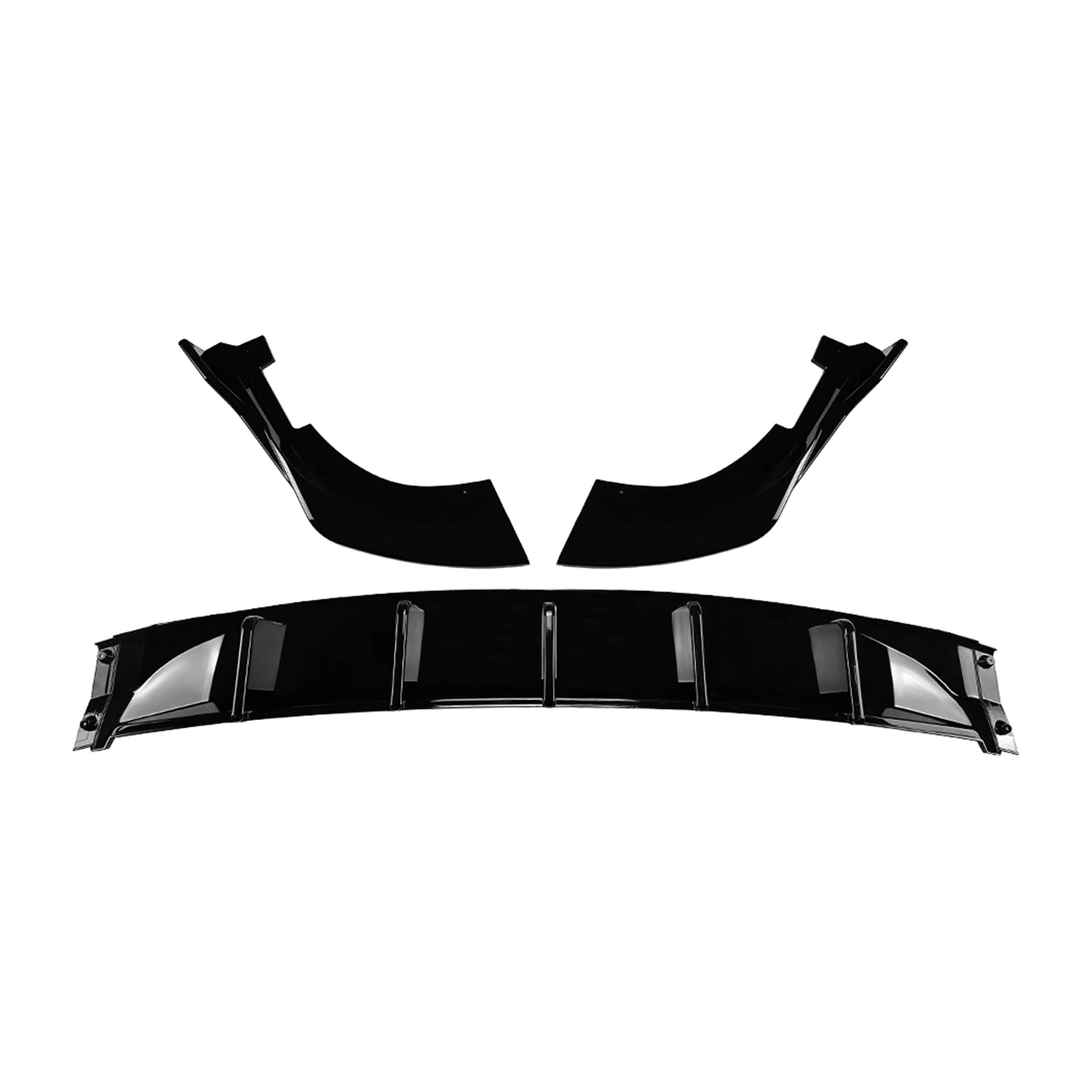 Rear Bumper Diffuser Lip For Volkswagen VW Tiguan R Line MK2 2021-2023 Carbon Fiber Look/Gloss Black Tail Boot Spoiler Splitter