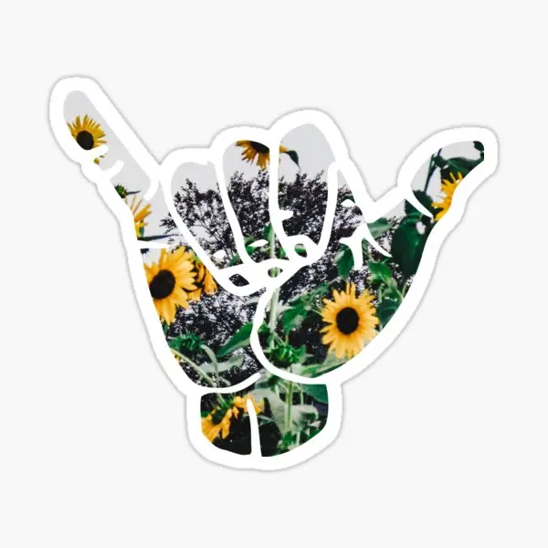 

Shaka Sunflowers 5PCS Car Stickers for Decor Decorations Kid Laptop Room Background Window Cute Motorcycle Bumper